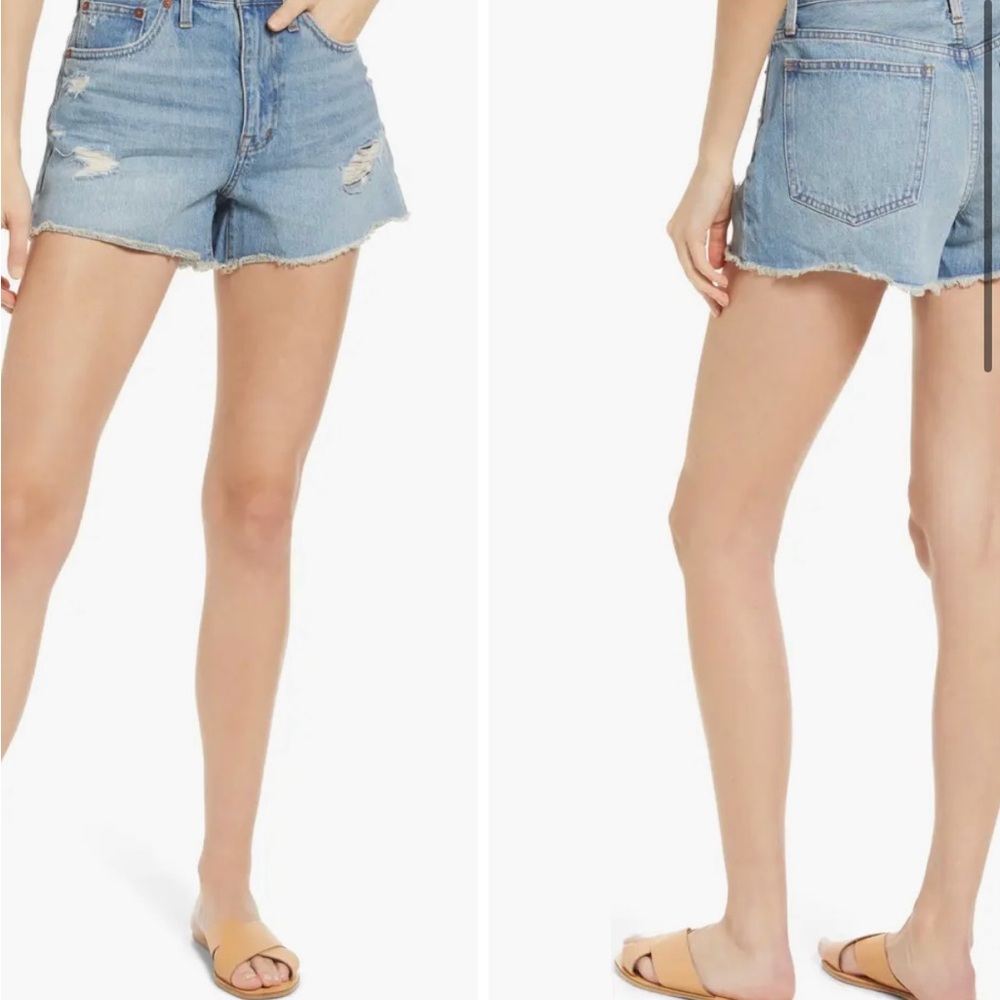 Madewell Relaxed Distressed Denim Shorts 23 Nwt